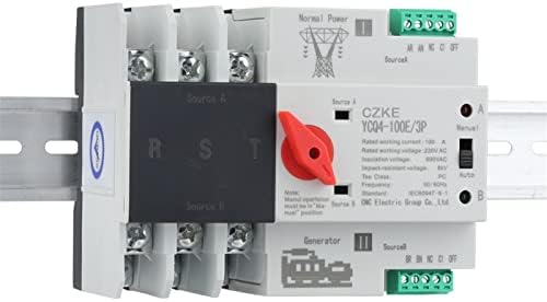 Kappde YCQ4-100E/3P 63A 100A Dual Power Automatic Transfer Switch 220V AC 8Ka DIN ATS Switches