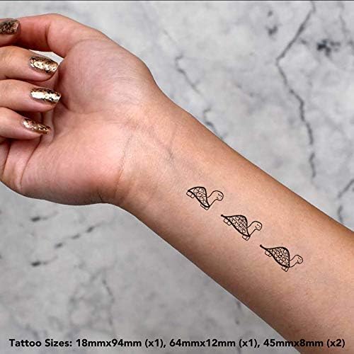 Azeeda 4 X 'Tortaros de coração' Tattoos temporários