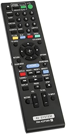 AIDITIYMI RM-ADP069 Remote Control Replace Fit for Sony AV System Sub RM-ADP072 RM-ADP072 BDV-N790W BDV-N890W BDV-N990W BDV-T57 BDV-F7 HBD-F7 BDV-E280 HBD-E3100 BDV-T58 BDV-T57 HBD -T79 HBD-E280