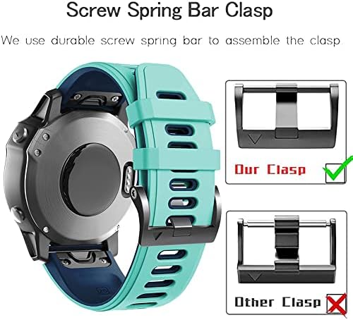 DJDLFA Sport Silicone Watch Band Wrist Screp para Garmin Fenix ​​7 7x 6 6x Pro 5x 5 mais 3HR 935 22mm
