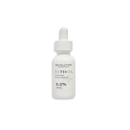 Revolução Skincare 0,3% de soro de retinol com vitaminas e soro de ácido hialurônico, Hidratos e Evens