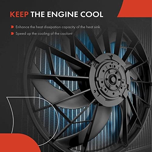 Montagem do ventilador de resfriamento do radiador do motor A-premium Compatível com Ford Fusion 2017-2019