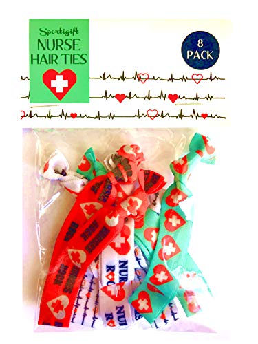 8 peças enfermeira presente para capilar elastics, presentes para enfermeiros, presentes de enfermagem para