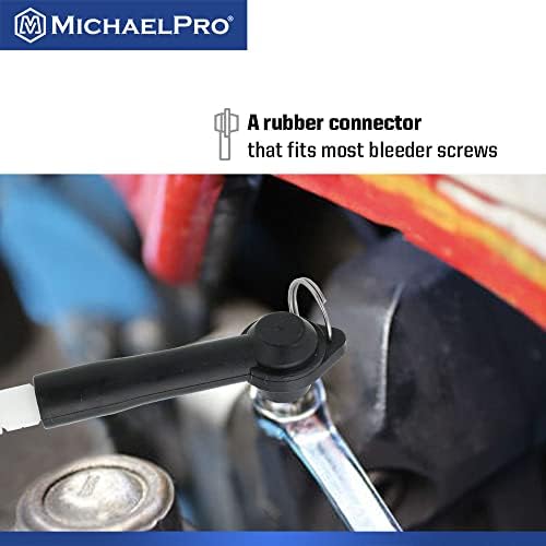 MichaelPro MP019006 Redução de freio manual de 34 onças, para conter fluidos de freio usados, um conector de borracha