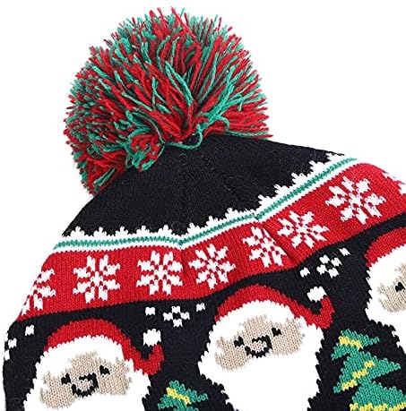 Yaya2021 Shop liderou chapéus de Natal Ano Novo malha ilumina chapéu quente árvore de natal boneco de