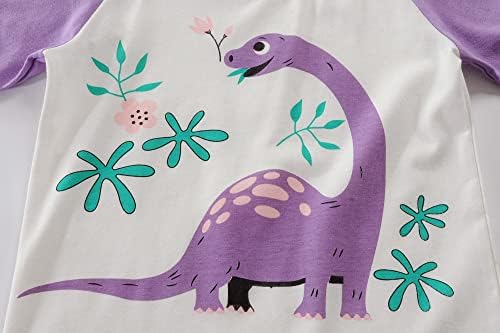 Little Girls Summer Pijamas Cercas de Criança Conjunto de Sonons de Sonons para Kids Cat Dinosaur
