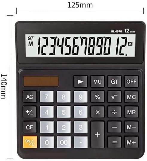 Calculadora de contabilidade financeira do SDFGH Desktop Calculadora Solar calculadora de 12 dígitos