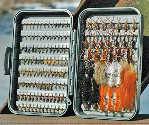 Equipamento de pesca de riacho, caixa de mosca com inserções de silicone, out executa espuma, possivelmente