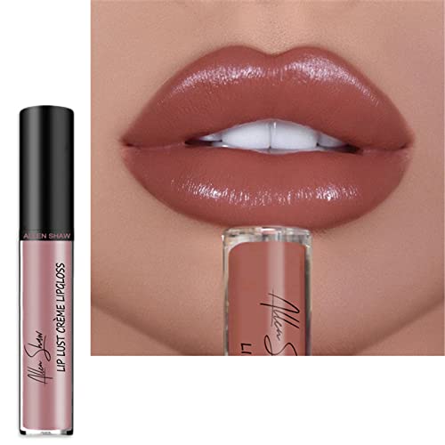 Allen Shaw Lip Lust Creme Lip Gloss impermeável 12 cores Longo Lip Lip Gloss