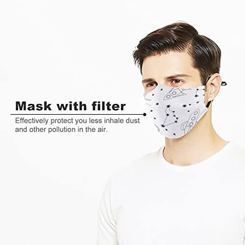 Criador de pó de poeira tampas de roupas de segurança máscaras de tecido de tecido design estrelado céu voador