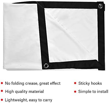 N/A Tela de projeção de cortina de projetor branca portátil não gerência com telas de projeção adesivas e ganchos