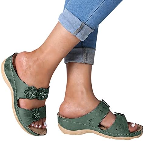 Sandálias femininas de Gufesf, sandálias de cristal aberto para mulheres sandálias casuais para mulheres, damas