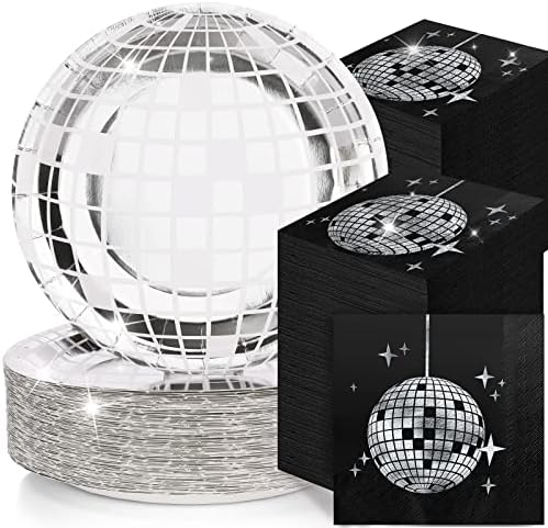 200 PCs 70s Os suprimentos para festas de discoteca incluem placas de papel de bola de disco e guardana