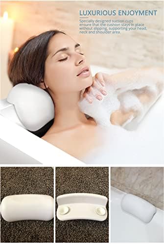 Pillow de banheira de banho de depila, apoio à banheira não deslizamento, apoio à prova d'água