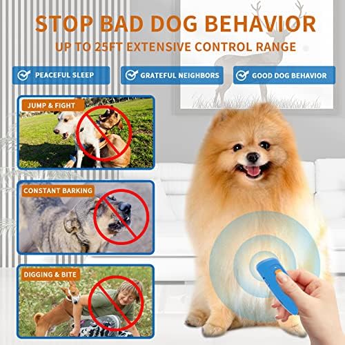 Dispositivos de controle de latido para cães Anti -Barking Device Recarregável Device Dog -Barking Daração de 25