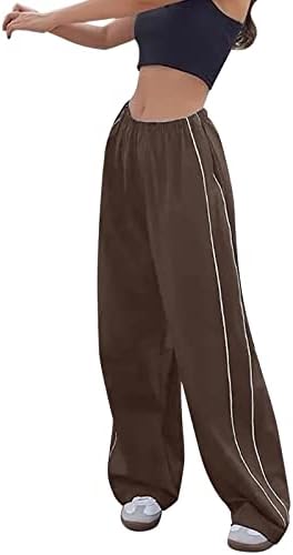 Calça feminina miashui calça feminina calça de carga solta feminina retro bolso de bolso baixo