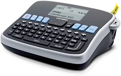 DYMO S0879490 Gerente de etiqueta 360D fabricante de etiqueta portátil QWERTY teclado, preto
