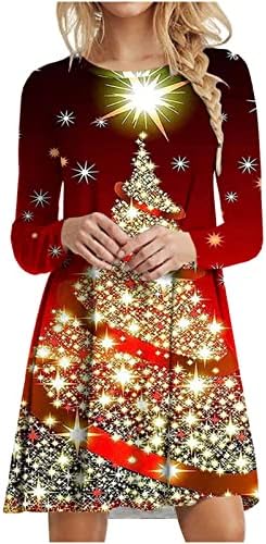 Badhub XMAS_Dress Fashion Fashion Fashion Christmas Tree Printe