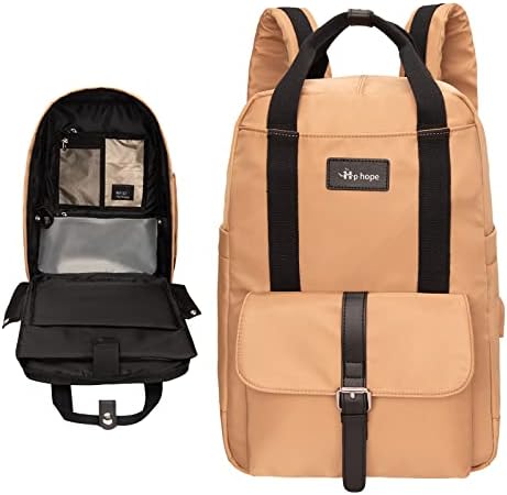 HP Hope Mulheres viagens de mochila à prova d'água Anti -roubo RFID Backpack de nylon com porta USB e bolso molhado