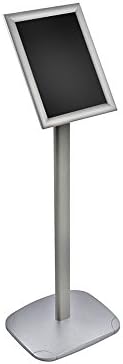 Azar exibe 300240-SLV 8,5 W x 11 H Display de piso de moldura angular com pólo reto