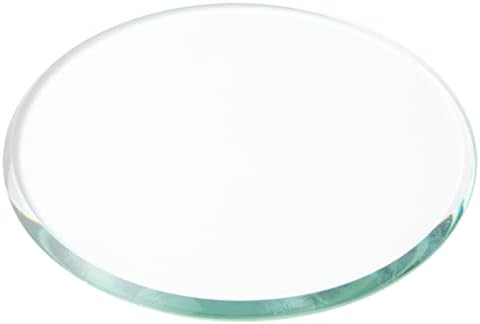 Plymor redondo 3mm de vidro chanfrado claro, 3 polegadas x 3 polegadas