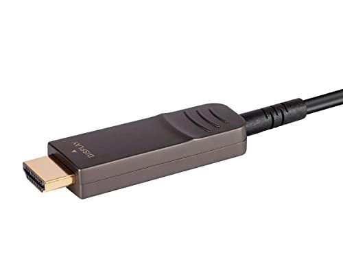 MONOPRICE USB 3.1 TIPO C TOMO CABO DE VÍDEO HDMI - 50 pés - preto | 4K@60Hz, fibra óptica, AOC, transmite