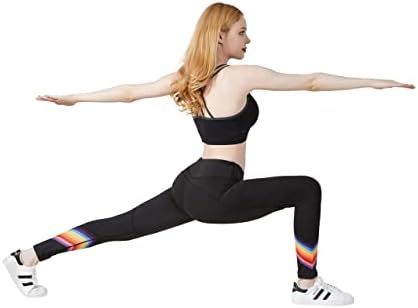Xmoyaas Yoga calça alta perneiras de cintura para mulheres Controle de barriga Leggings com bolsos