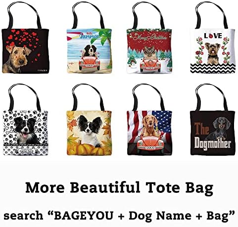 Pitbull Dog Pet Tote Bag Flores de lótus Bolsa de bolsa de ombro de tela para fazer compras
