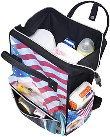 Mochila VBFOFBV Backpack, Nappy Change Sags Multifunction Travel Back Pack, unissex e elegante, American Flag