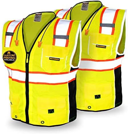 Kwiksafety - Charlotte, NC - Classic & Supreme Safety Vest [Jumbo Pocket] Classe 2 EPP ANSI testado compatível