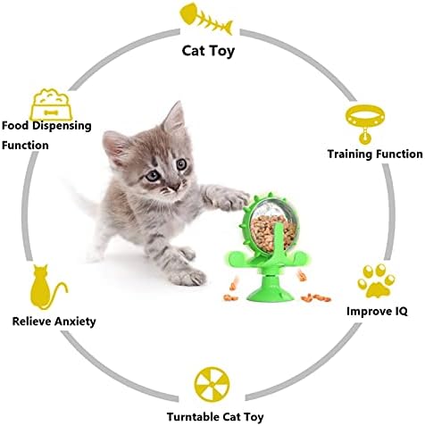 Lalfpet Interactive Cat Toy, brinquedo de vazamento de gato engraçado, alimentador de quebra