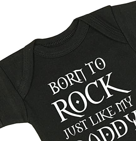 Bodysuit bebê babyprem nascido de rock como roupas de papai recém -nascidas - 12 meses