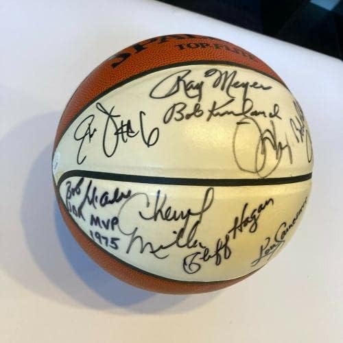 Julius Erving Oscar Robertson Hof Legends assinou basquete 16 Sigs JSA - Basquete autografado