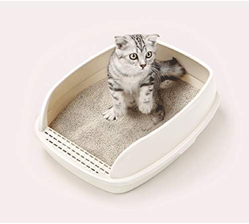 Banheiro de gato semi-fechado Lovepet, grande, média e pequena caixa de areia à prova de respingos, forma