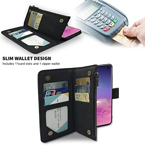 Compatível com a capa da carteira Samsung Galaxy S10 e premium para o suporte de cartão de crédito