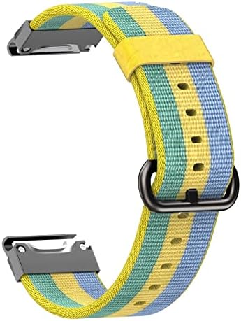 Ndjqy 22mm Liberação rápida Nylon Watchband Strap for Garmin Fenix ​​6x 6 Pro SmartWatch EasyFit Fenix ​​5x 5