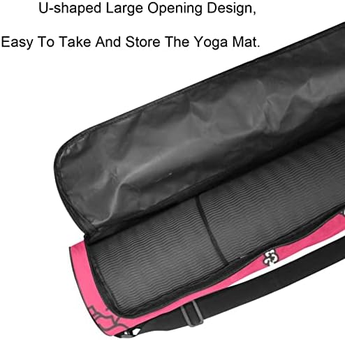 Ratgdn Yoga Mat Bag, padrões de gueixa de doodle Exercício portador de ioga transportadora de tapete de ioga