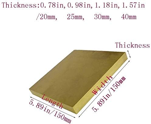 Lucknight Felas de bronze bloco quadrado placa de cobre plana comprimidos Material Material molde
