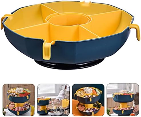 Cabilock dividido Serviço Platter Rotativo Hot Pot Bandeas de Vegetal Vegegie Platter Com Snack