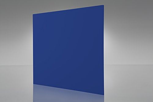 Azul acrílico 2424 Plexiglas Sheet 24 x 24, 1/8 de espessura, transparente 7%, tamanhos de clientes