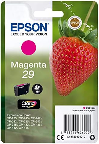 Cartucho de tinta de Strawberry Epson para Expressão Home XP -445 Series - Magenta