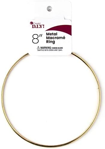 Primo Diy Gold Metal, artesanato de 8 polegadas de diâmetro e anel de macram