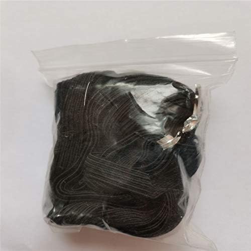 Selcraft 5m Bandas elásticas corda elástica Branda plana elástica preta para máscaras fita elástica
