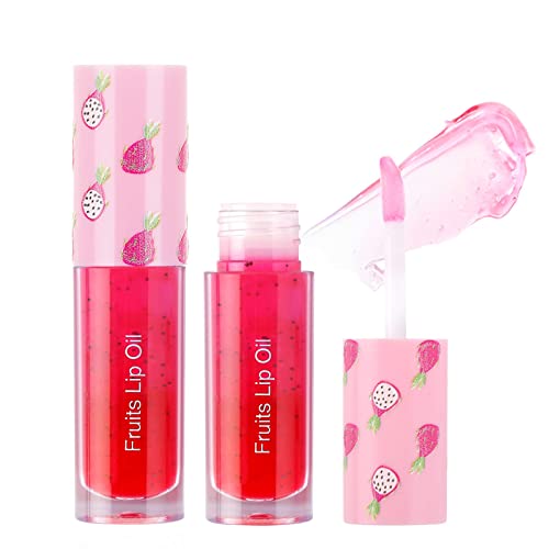 Xiahium Lip Liber Gloss Clear Push Tubo Fruta Série de frutas lábios de óleos lábios hidratantes