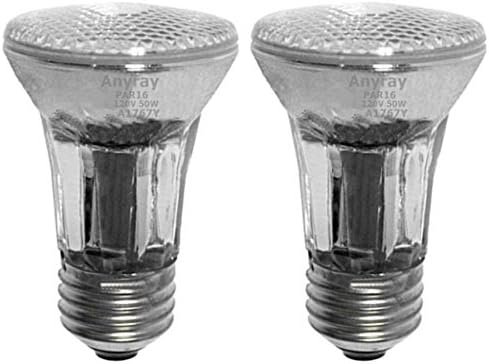 Anyray A1767Y -Pack 50 watts par16 inundação estreita lâmpada halogênio lâmpada 130v parafuso médio e26 50w 120V
