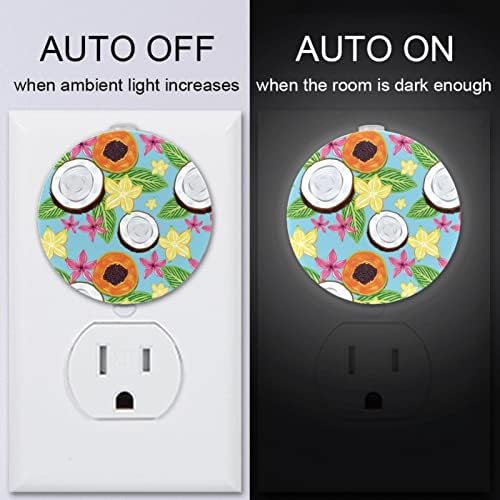 2 Pacote de plug-in Nightlight LED Night Light com Dusk-to-Dewn Sensor for Kids Room, Nursery,