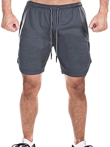 Andongnywell Men's Running Quick Dry Lightweight Gym Shorts com bolsos calças atléticas de treino