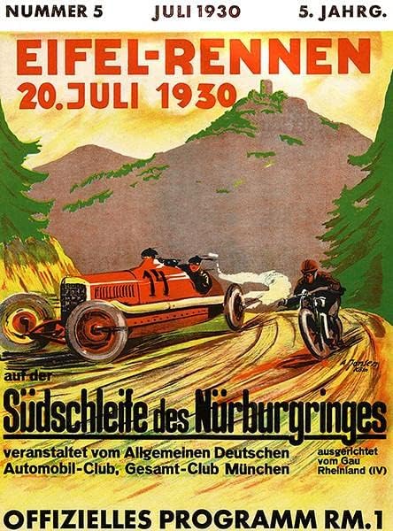 1930 EIFEL -RENNEN - Alemanha - ímã de cobertura do programa