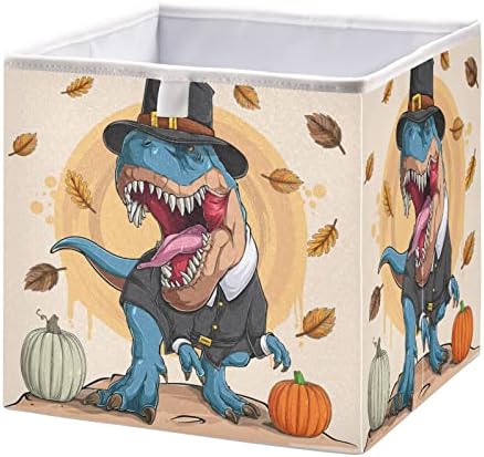 Ação de Graças Pumpkin Scary Dinosaur Bins de armazenamento caseiro aberto Cubas Cubos de armário