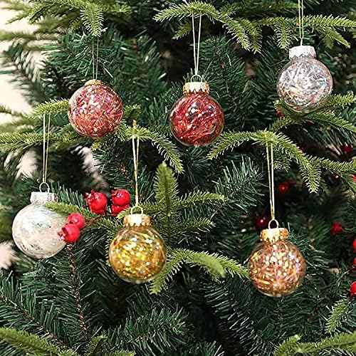 Decorações penduradas de Natal, enfeites de árvore de Natal, enfeites de natal, 4pcs Bolas de Natal